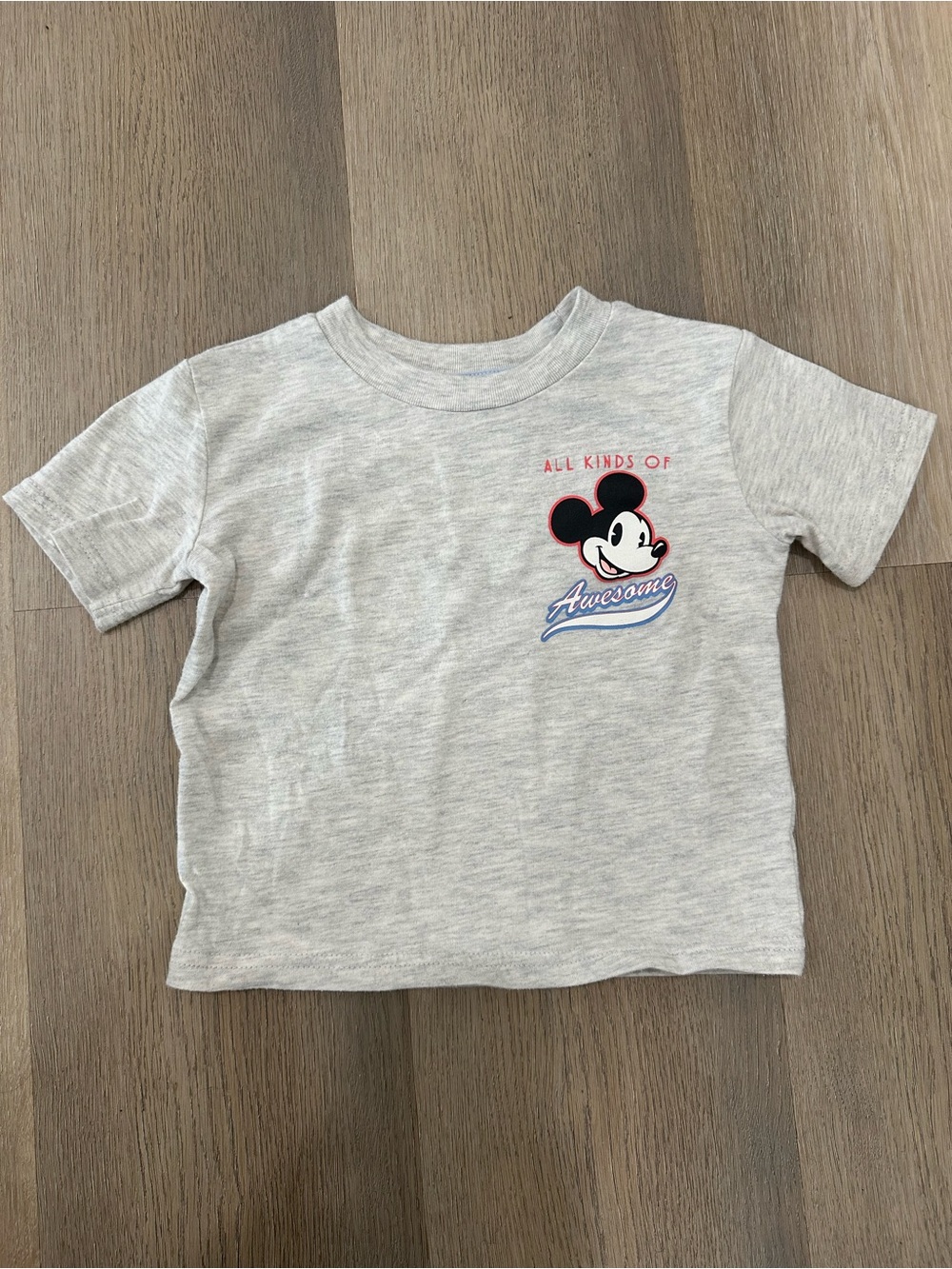 Disney Gray Tee with Mickey 'Awesome' Graphic Baby Kids Disney World